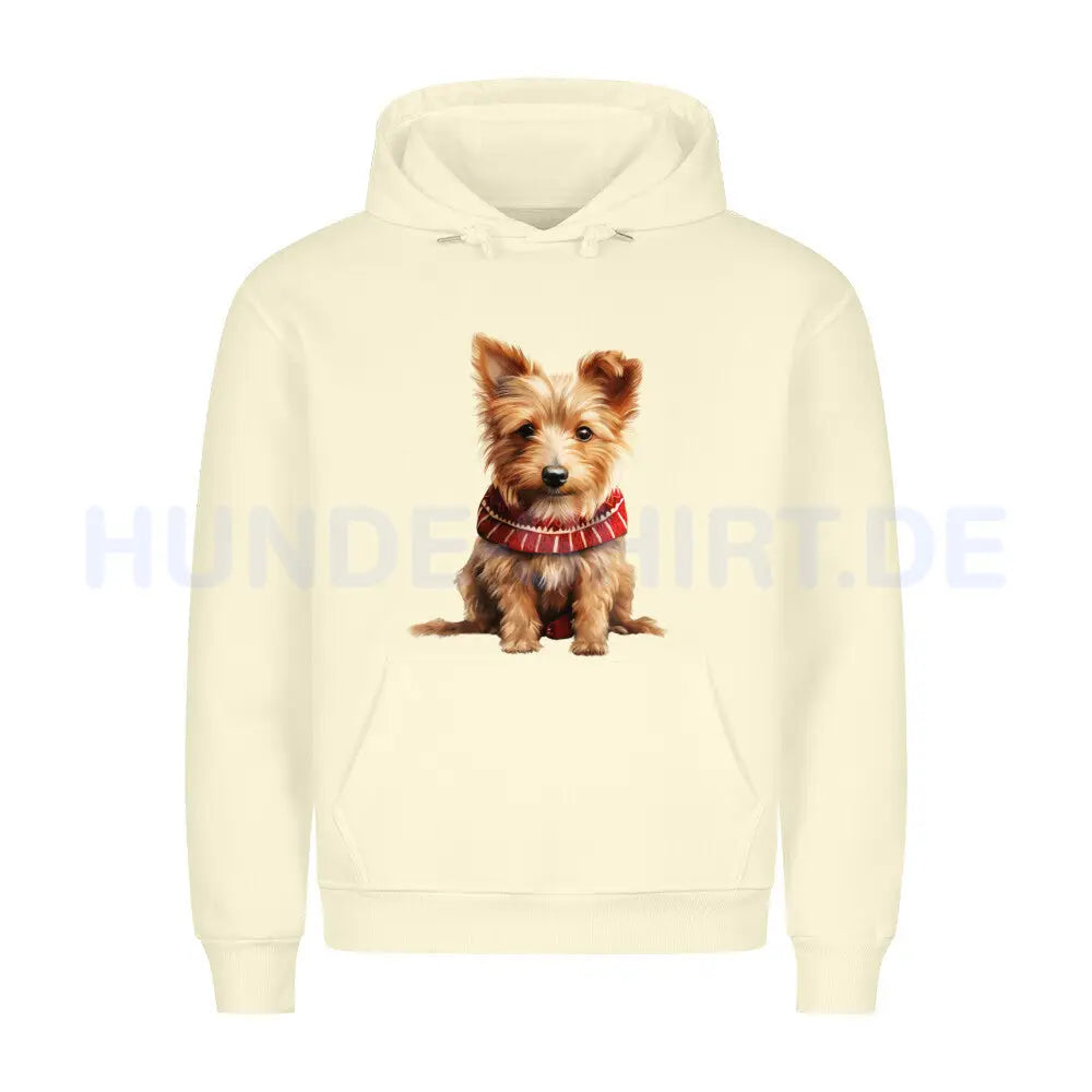 Premium Hoodie "Australian Terrier - Winter" Beige – hunde-shirt.de