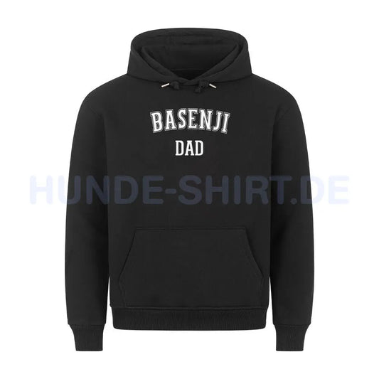 Premium Hoodie "Basenji - DAD" Schwarz – hunde-shirt.de