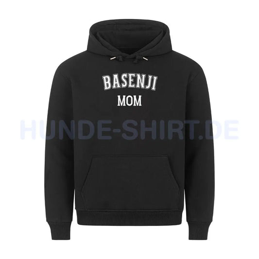 Premium Hoodie "Basenji - MOM" Schwarz – hunde-shirt.de