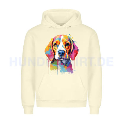 Premium Hoodie "Beagle Paint" Beige – hunde-shirt.de