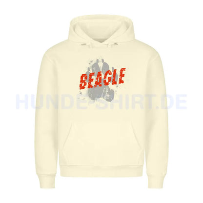 Premium Hoodie "Beagle - PAW" Beige – hunde-shirt.de