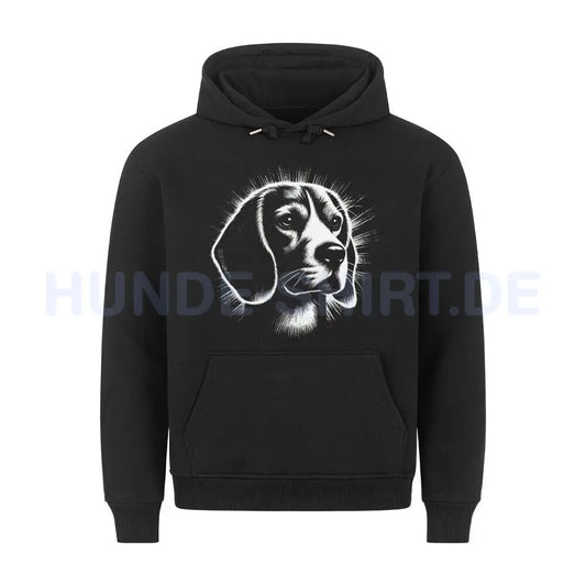 Premium Hoodie "Beagle SHINE" Schwarz – hunde-shirt.de