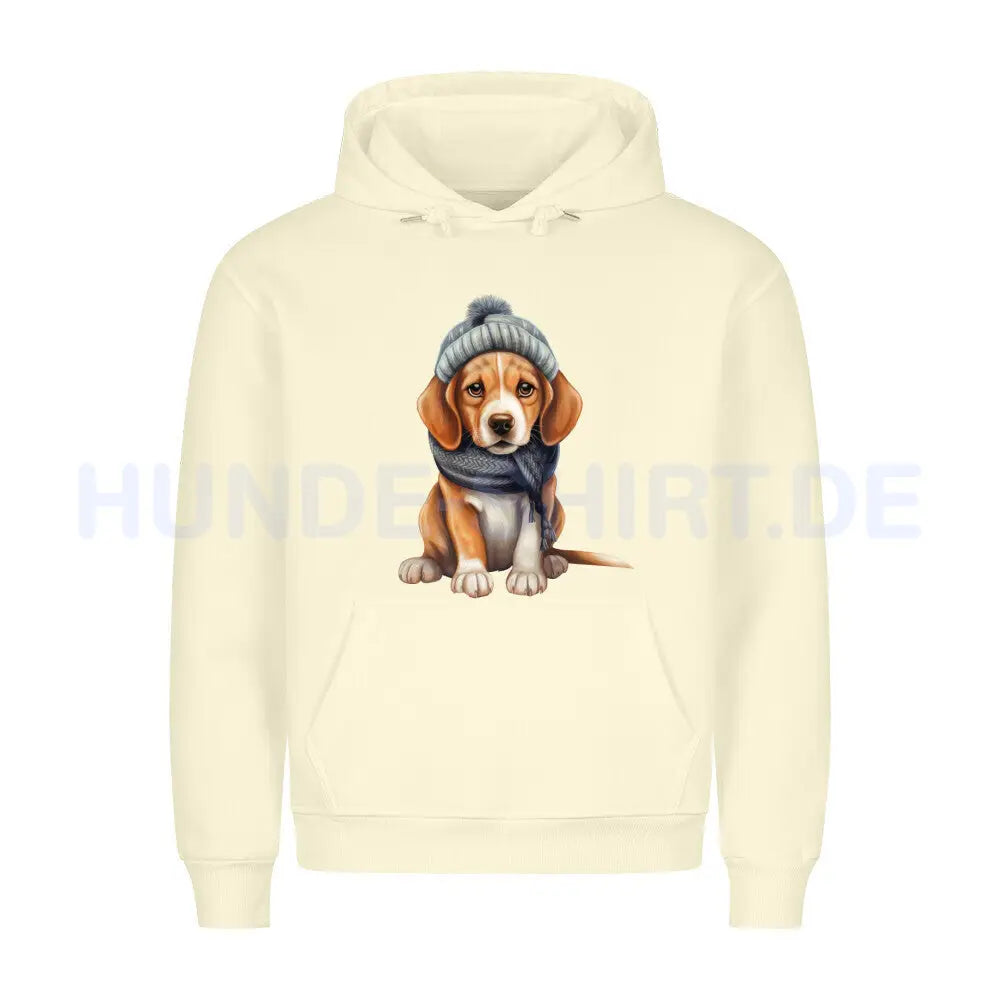 Premium Hoodie Beagle - Winterbub" Beige – hunde-shirt.de