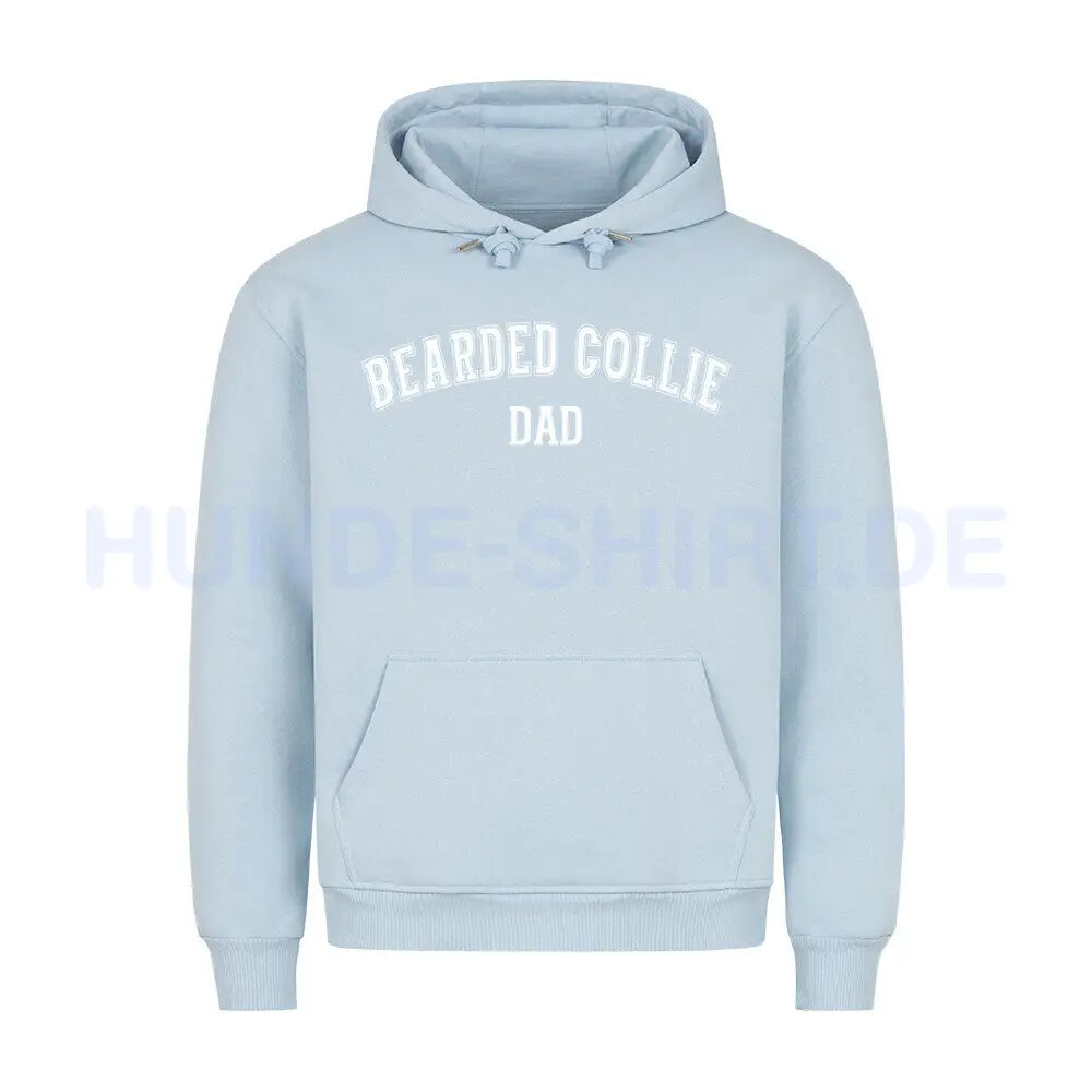 Premium Hoodie "Bearded Collie - DAD" Babyblau – hunde-shirt.de