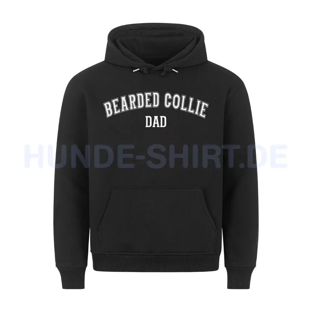 Premium Hoodie "Bearded Collie - DAD" Schwarz – hunde-shirt.de