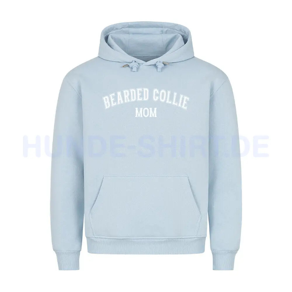 Premium Hoodie "Bearded Collie - MOM" Babyblau – hunde-shirt.de