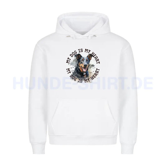 Premium Hoodie "Beauceron HEART" Weiß – hunde-shirt.de