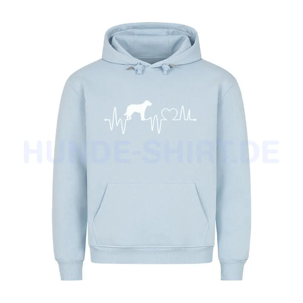 Premium Hoodie "Beauceron - Heartbeat" Babyblau – hunde-shirt.de