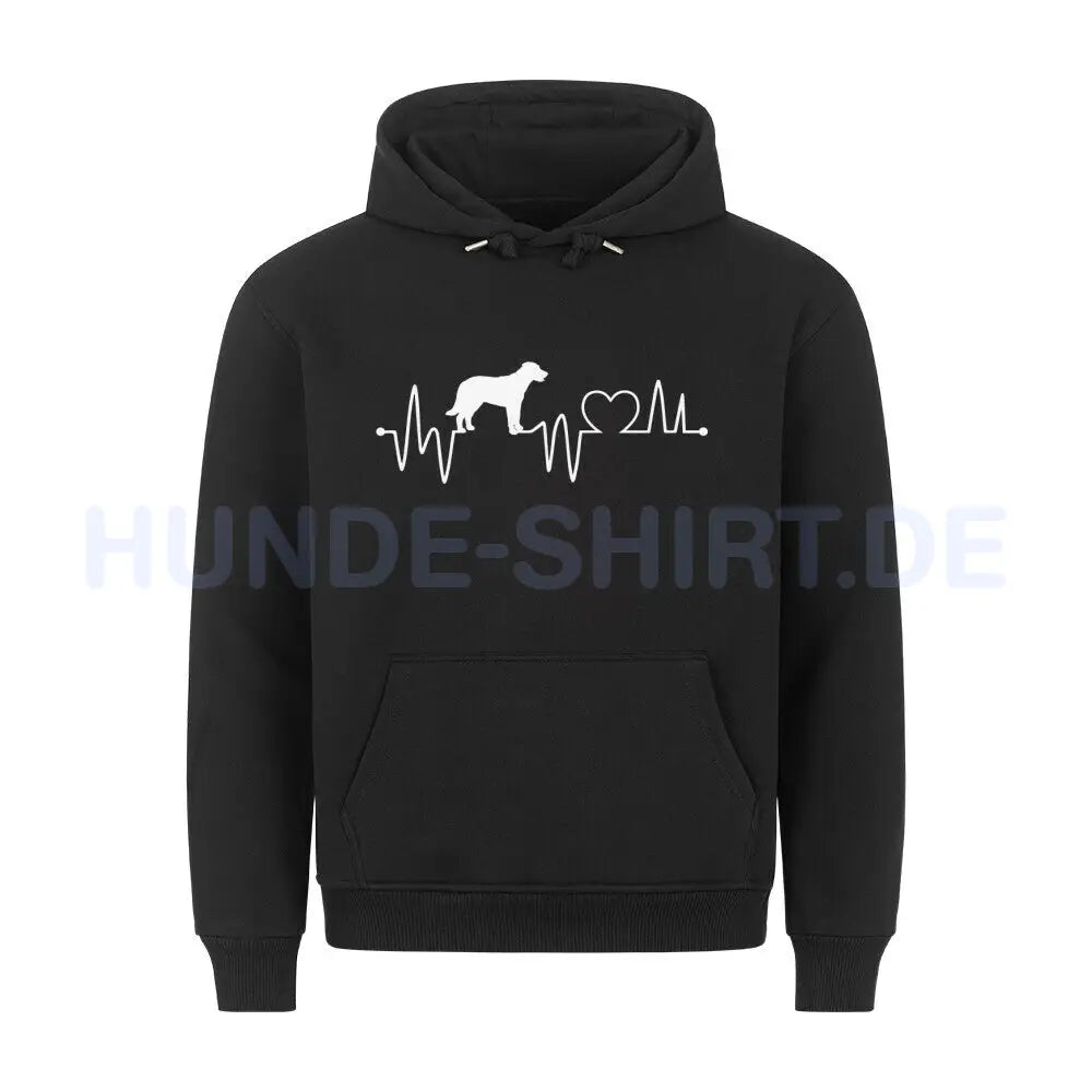 Premium Hoodie "Beauceron - Heartbeat" Schwarz – hunde-shirt.de