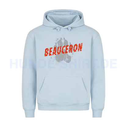 Premium Hoodie "Beauceron - PAW" Babyblau – hunde-shirt.de