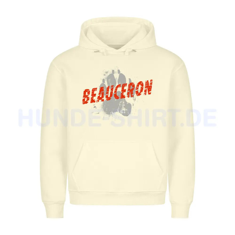 Premium Hoodie "Beauceron - PAW" Beige – hunde-shirt.de