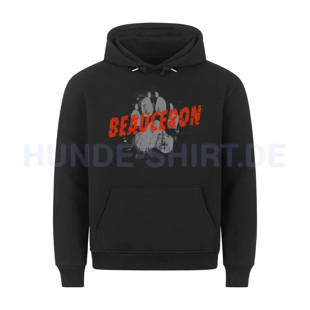 Premium Hoodie "Beauceron - PAW" Schwarz – hunde-shirt.de