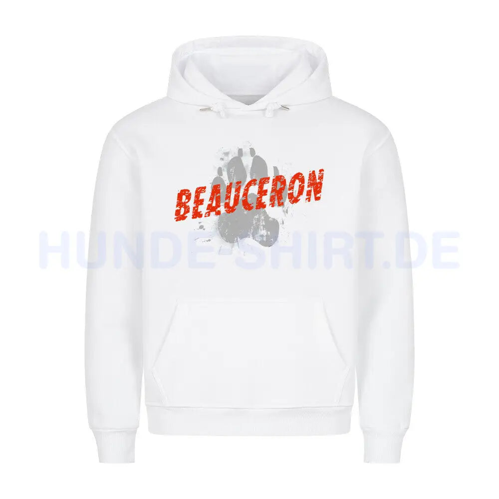 Premium Hoodie "Beauceron - PAW" Weiß – hunde-shirt.de