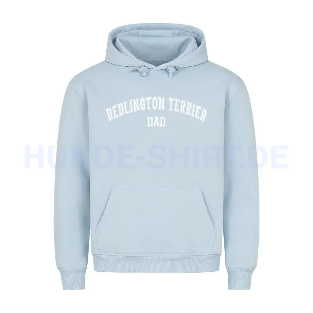 Premium Hoodie "Bedlington Terrier - DAD" Babyblau – hunde-shirt.de