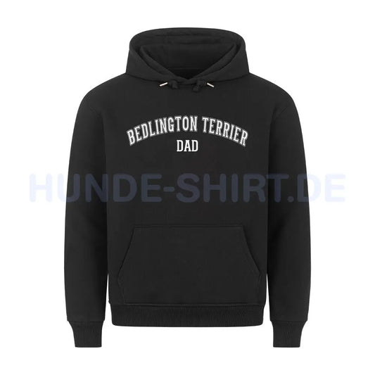 Premium Hoodie "Bedlington Terrier - DAD" Schwarz – hunde-shirt.de