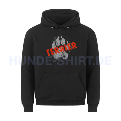 Premium Hoodie "Bedlington Terrier - PAW" Schwarz – hunde-shirt.de