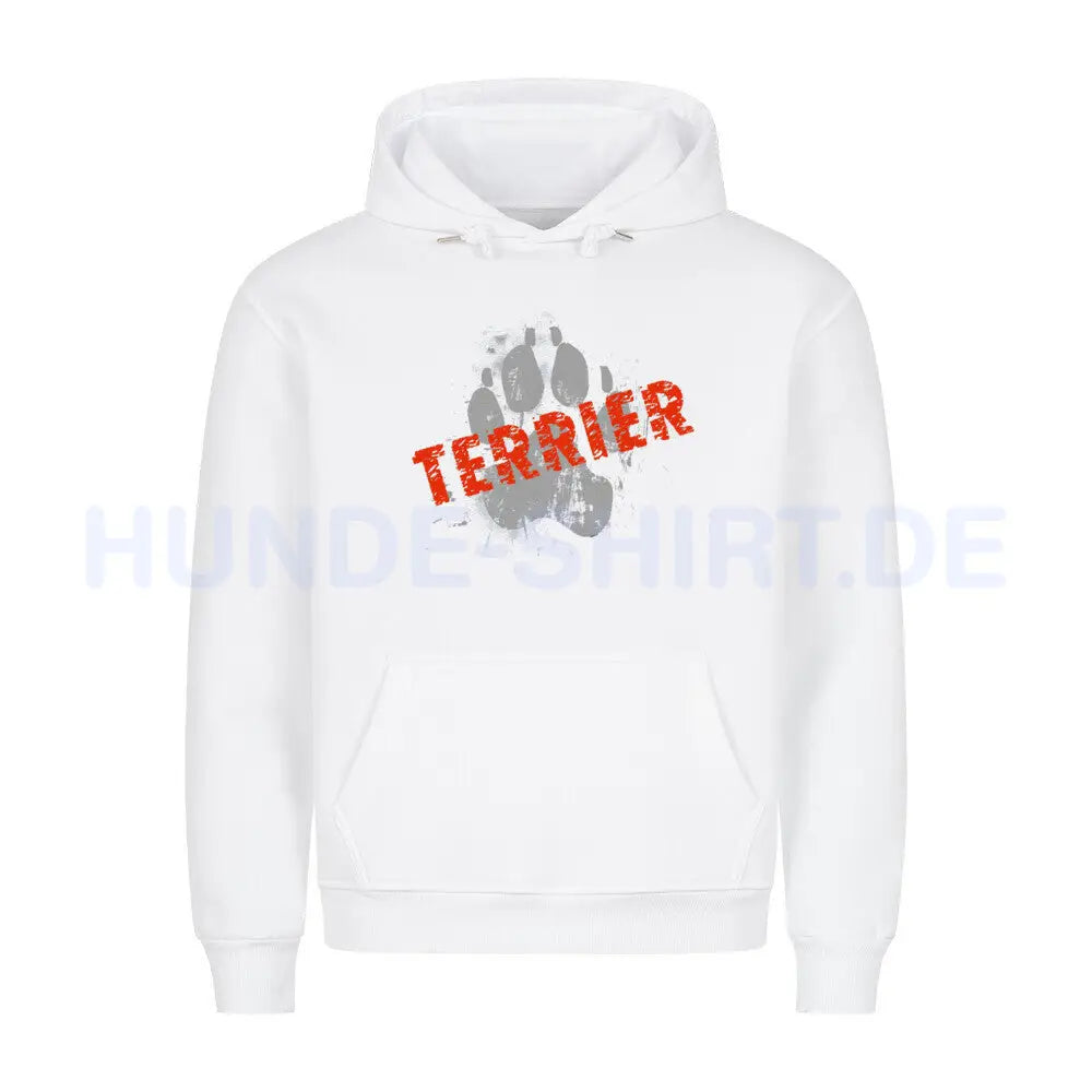 Premium Hoodie "Bedlington Terrier - PAW" Weiß – hunde-shirt.de