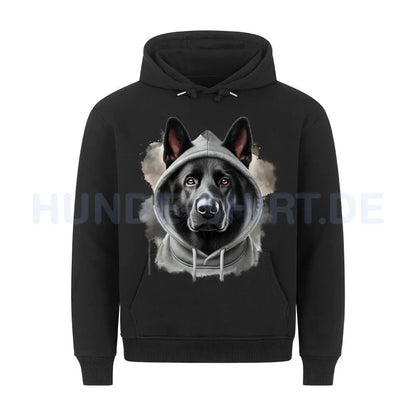 Premium Hoodie "Belgischer Schäferhund schwarz Hooded" Schwarz – hunde-shirt.de