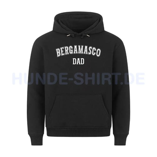 Premium Hoodie "Bergamasco - DAD" Schwarz – hunde-shirt.de