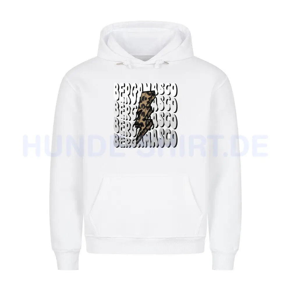 Premium Hoodie "Bergamasco" Weiß – hunde-shirt.de