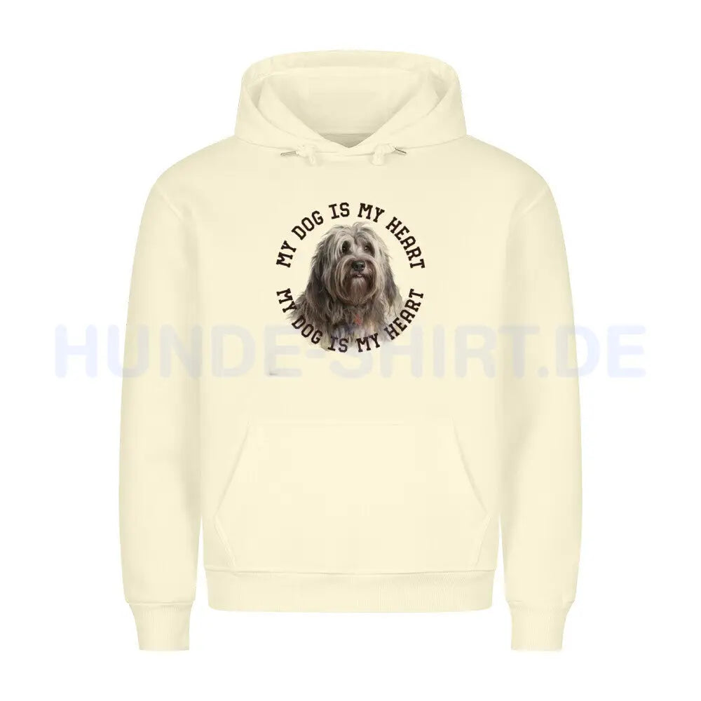 Premium Hoodie "Bergamasker Hirtenhund H" Beige – hunde-shirt.de