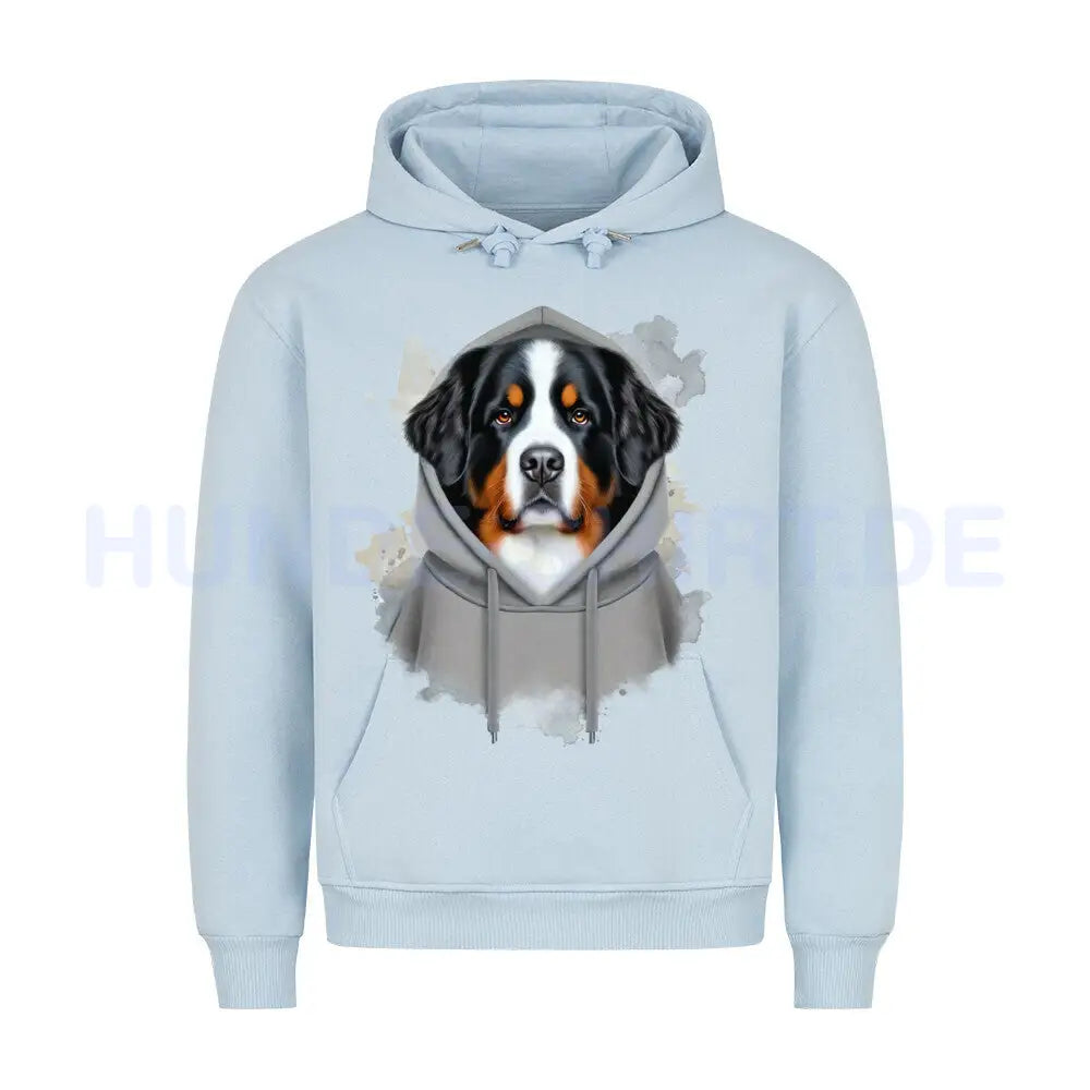 Premium Hoodie "Berner Sennenhund Hooded" Babyblau – hunde-shirt.de