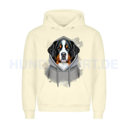 Premium Hoodie "Berner Sennenhund Hooded" Beige – hunde-shirt.de