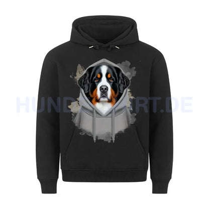 Premium Hoodie "Berner Sennenhund Hooded" Schwarz – hunde-shirt.de