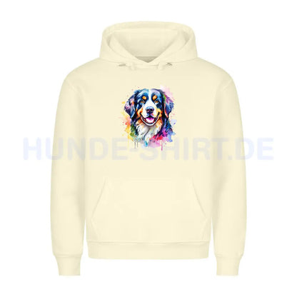 Premium Hoodie "Berner Sennenhund - Splash" Beige – hunde-shirt.de