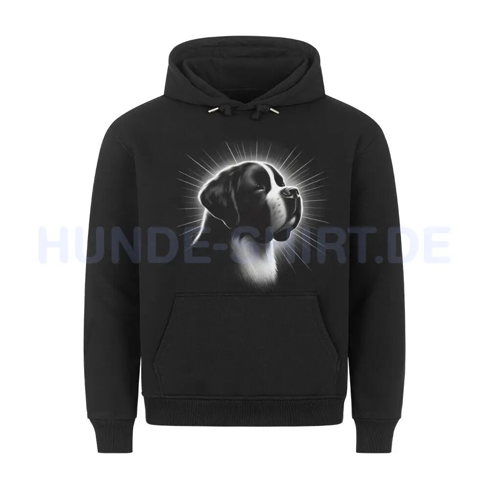 Premium Hoodie "Bernhardiner - Bright" Schwarz – hunde-shirt.de