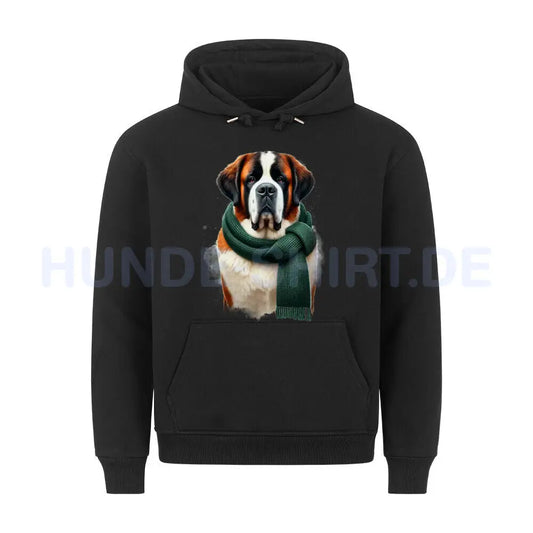 Premium Hoodie "Bernhardiner - Cool" Schwarz – hunde-shirt.de