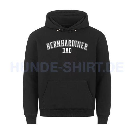 Premium Hoodie "Bernhardiner - DAD" Schwarz – hunde-shirt.de