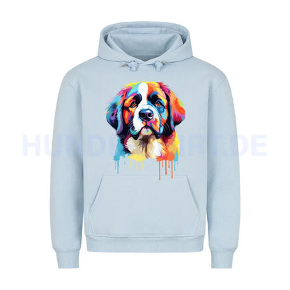 Premium Hoodie "Bernhardiner Fun" Babyblau – hunde-shirt.de