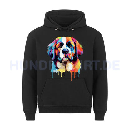 Premium Hoodie "Bernhardiner Fun" Schwarz – hunde-shirt.de