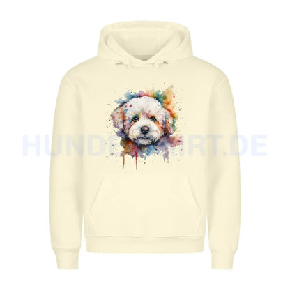 Premium Hoodie "Bichon Frisé Fun" Beige – hunde-shirt.de