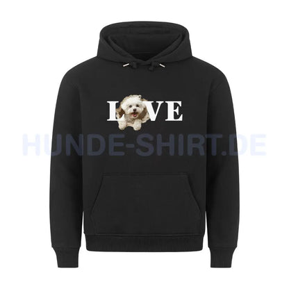 Premium Hoodie "Bichon Frisé - LOVE" Schwarz – hunde-shirt.de