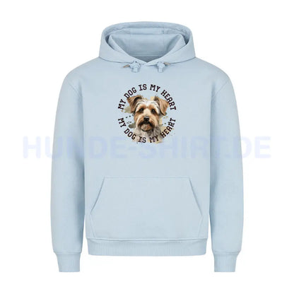 Premium Hoodie "Biewer Terrier HEART" Babyblau – hunde-shirt.de