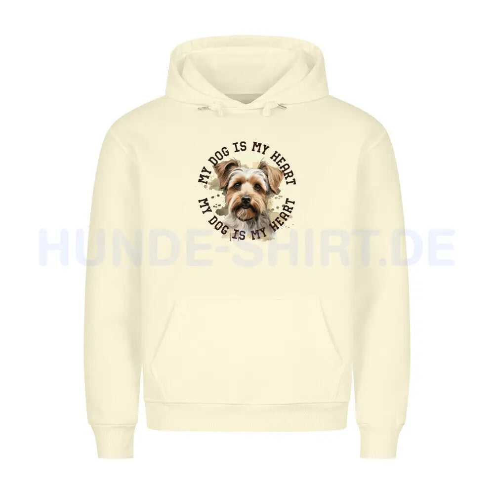 Premium Hoodie "Biewer Terrier HEART" Beige – hunde-shirt.de