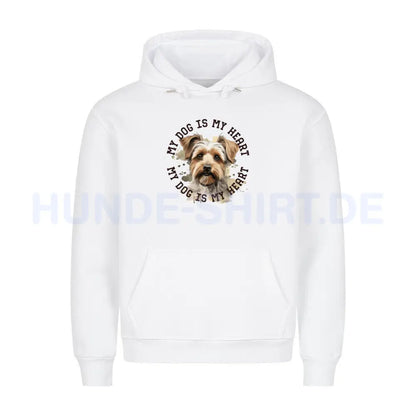 Premium Hoodie "Biewer Terrier HEART" Weiß – hunde-shirt.de