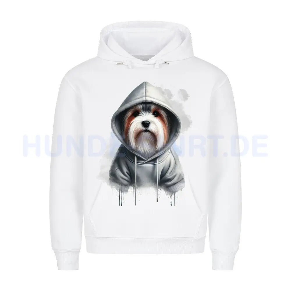 Premium Hoodie "Biewer Terrier Hooded" Weiß – hunde-shirt.de