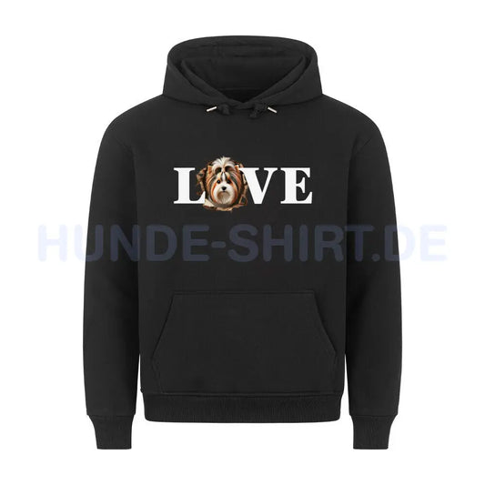 Premium Hoodie "Biewer Terrier - LOVE" Schwarz – hunde-shirt.de