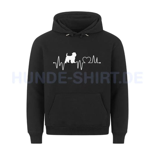 Premium Hoodie "Black Russian Terrier - Heartbeat" Schwarz – hunde-shirt.de