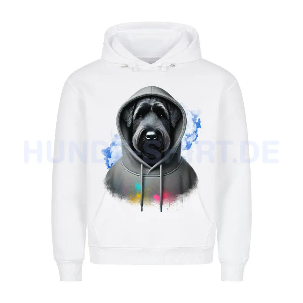 Premium Hoodie "Black Russian Terrier Hooded" Weiß – hunde-shirt.de