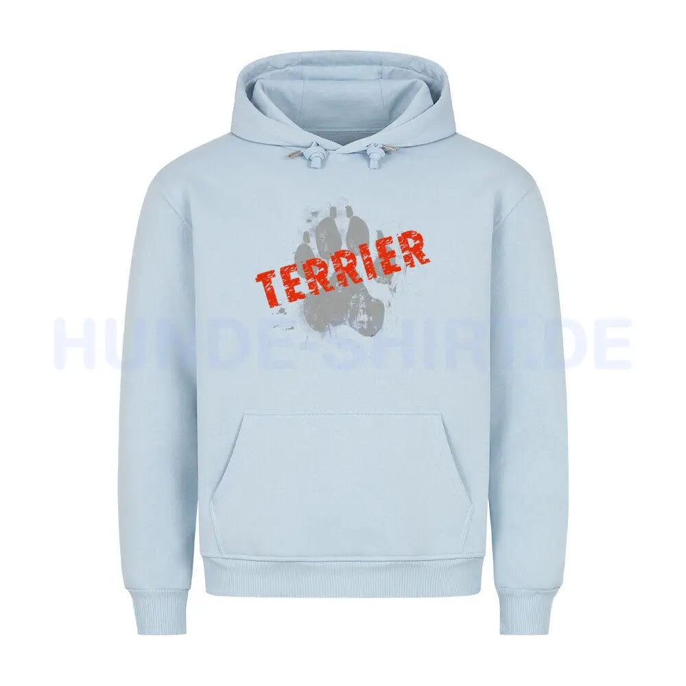 Premium Hoodie "Black Russian Terrier - PAW" Babyblau – hunde-shirt.de