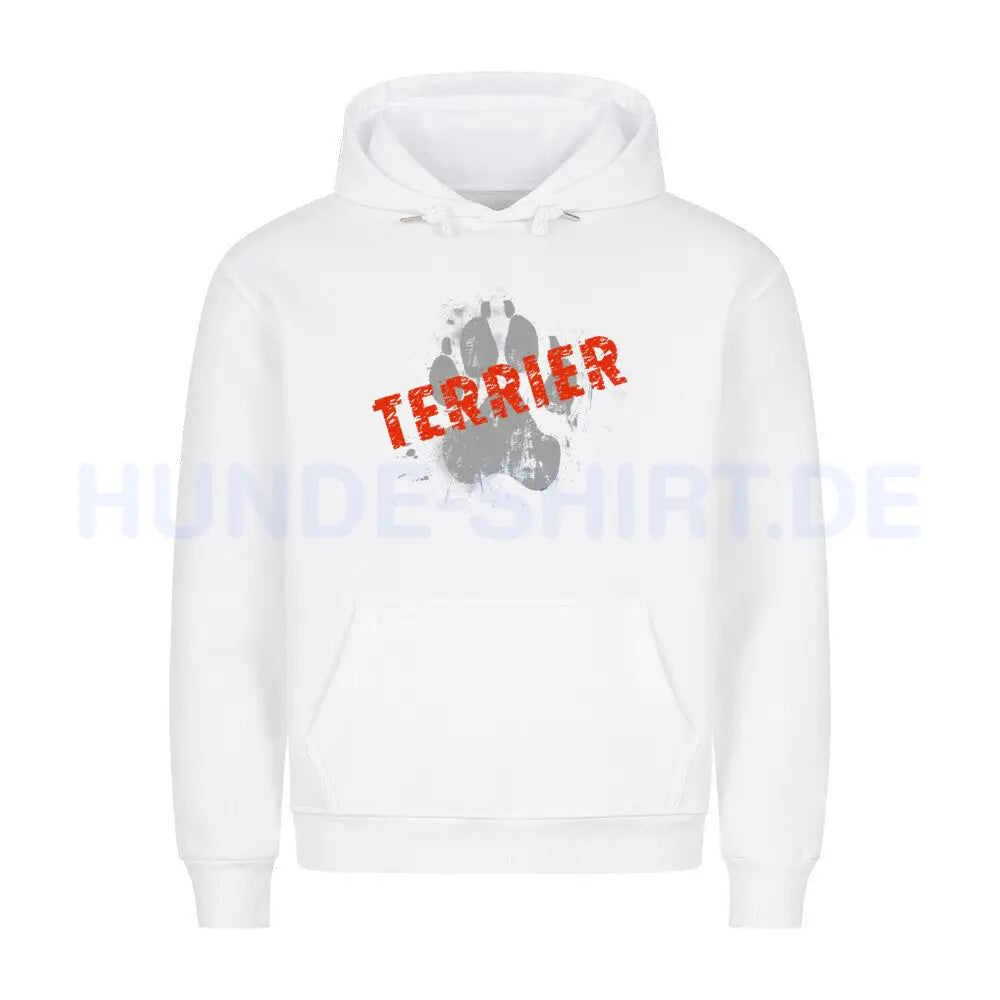 Premium Hoodie "Black Russian Terrier - PAW" Weiß – hunde-shirt.de