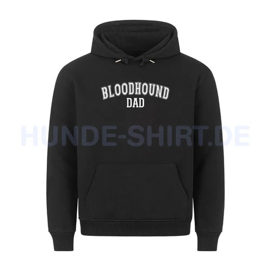 Premium Hoodie "Bloodhound - DAD" Schwarz – hunde-shirt.de