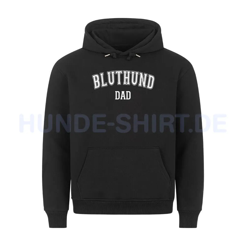 Premium Hoodie "Bluthund - DAD" Schwarz – hunde-shirt.de