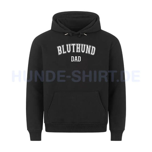 Premium Hoodie "Bluthund - DAD" Schwarz – hunde-shirt.de