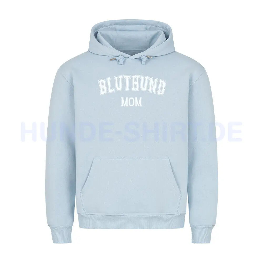 Premium Hoodie "Bluthund - MOM" Babyblau – hunde-shirt.de