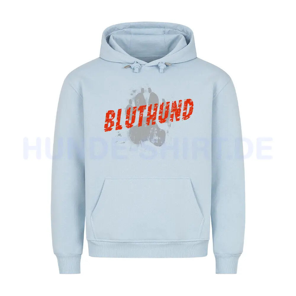 Premium Hoodie "Bluthund - PAW" Babyblau – hunde-shirt.de